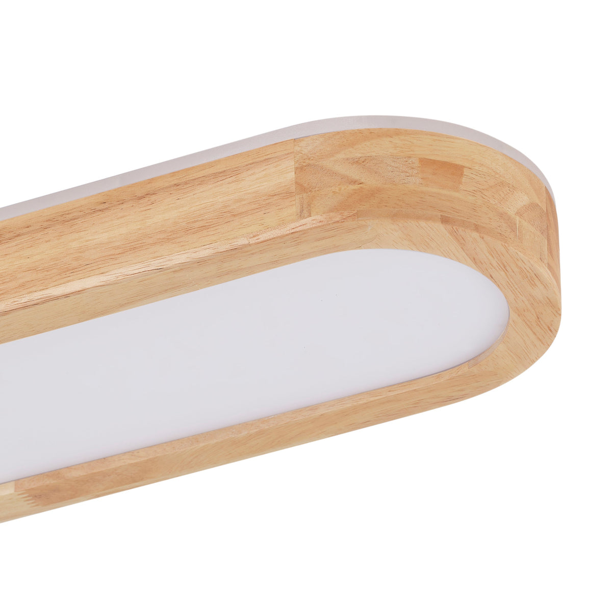 1-Light Scandinavian Ceiling Light Long Oval LED Linear Flush Mount