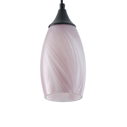 1-Light Modern Art Glass Pendant Marble Shade for Kitchen Island