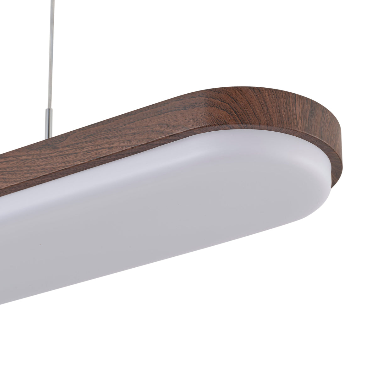 1-Light Contemporary Linear Pendant Long Slim Hanging Light Dimmable