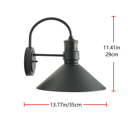 1-Light Cone Shade Waterproof Wall Sconces Outdoor Lights