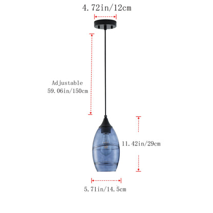 1-Light Modern Art Glass Pendant Marble Shade for Kitchen Island