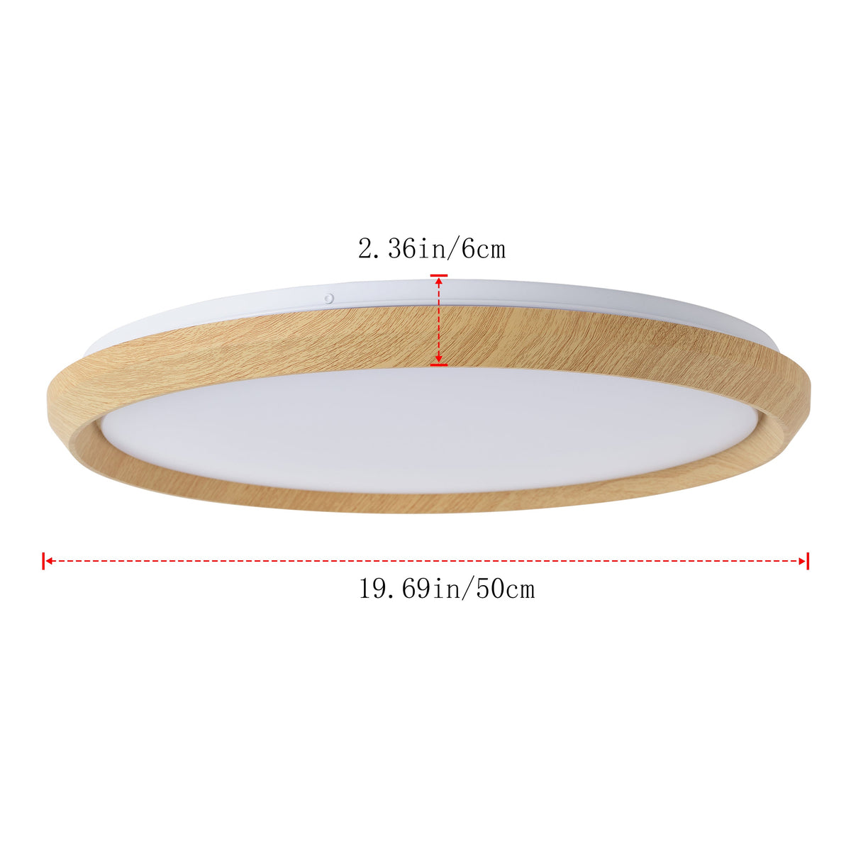 1-Light Natural Style LED 5CCT ETL Soft Glow Ceiling Light