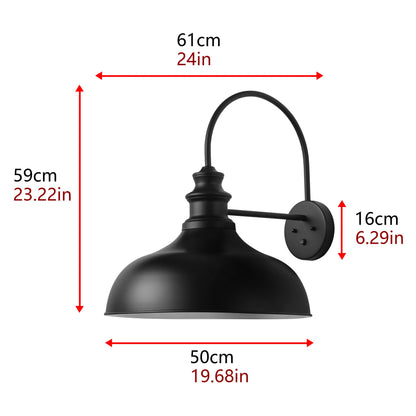 1-Light Dome Metal Design Oversize Outdoor Wall Lights