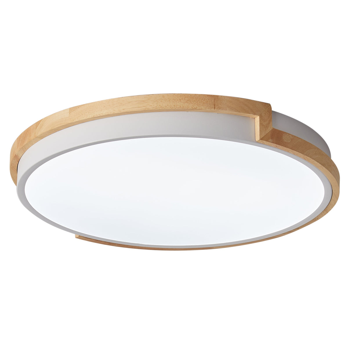 1-Light Imitation Wood Acrylic Creative LED Flush Mount Lighting