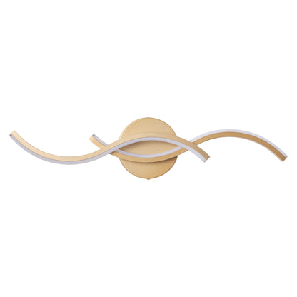 1-Light Curved Lines Design LED Bathroom Vanity Lighting