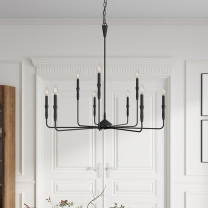 6-Lights & 9-Lights & 16-Lights Small Fresh Candle Shaped Dimmable Chandelier