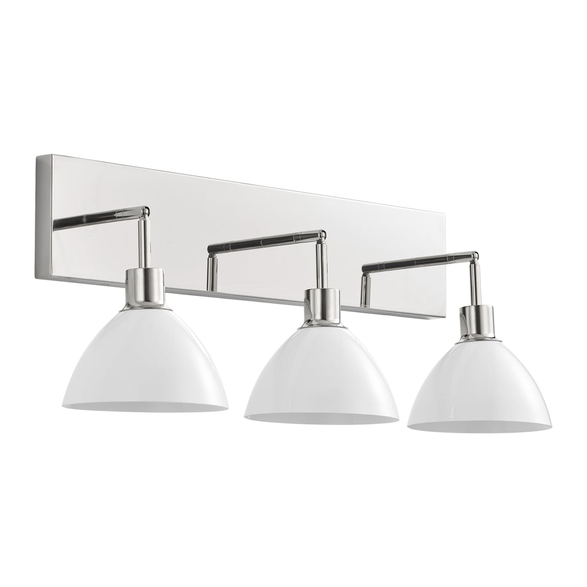 3-Lights Cream Round Shape Glass Shade Bathroom Vanity Lighting