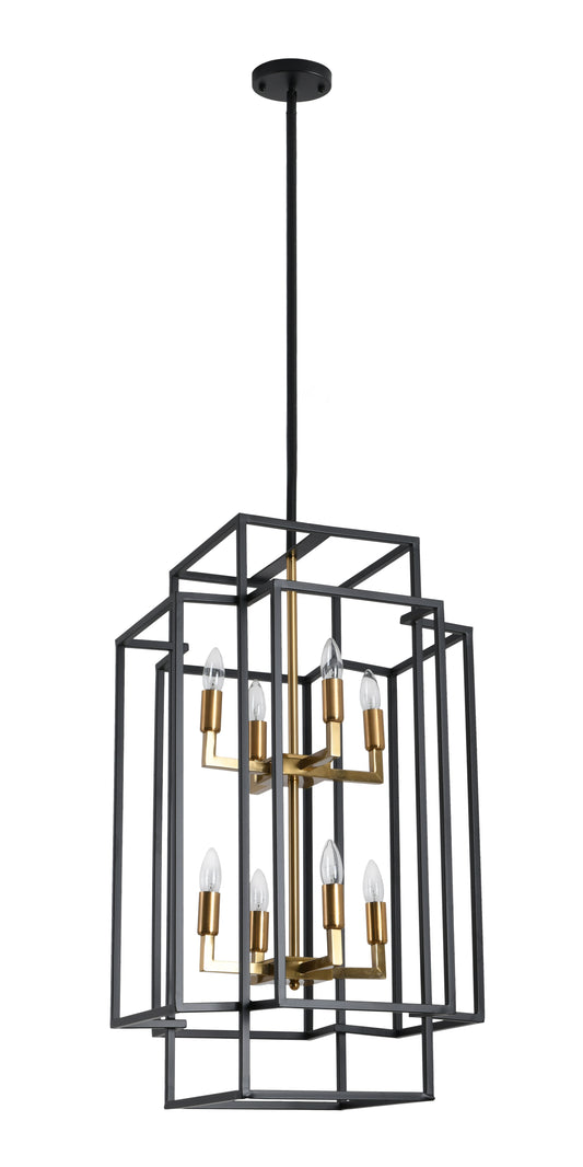 8-Lights Industrial Wrought Iron Pendant Lighting