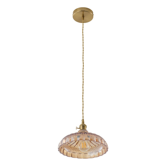 1-Light Vintage Glass Pendant Light Kitchen Island Lighting
