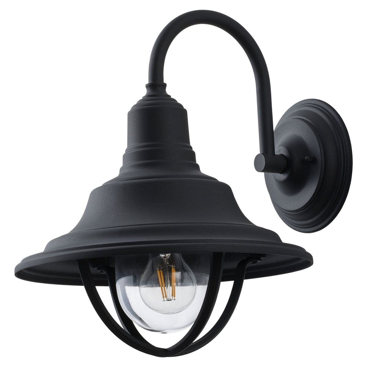 1-Light Industrial Outdoor Wall Light for Garage Entryway