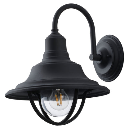 1-Light Industrial Outdoor Wall Light for Garage Entryway