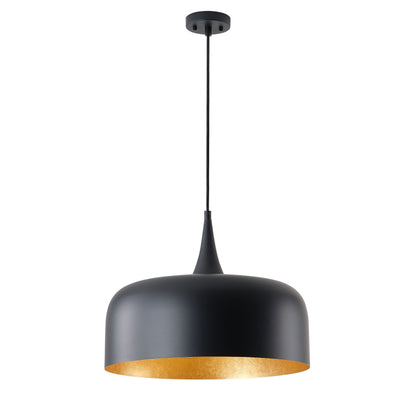 1-Light Oversize Industrial Style Bowl Shade Pendant Lighting