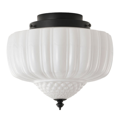 3-Light Farmhouse Fluted Glass Ceiling Light
