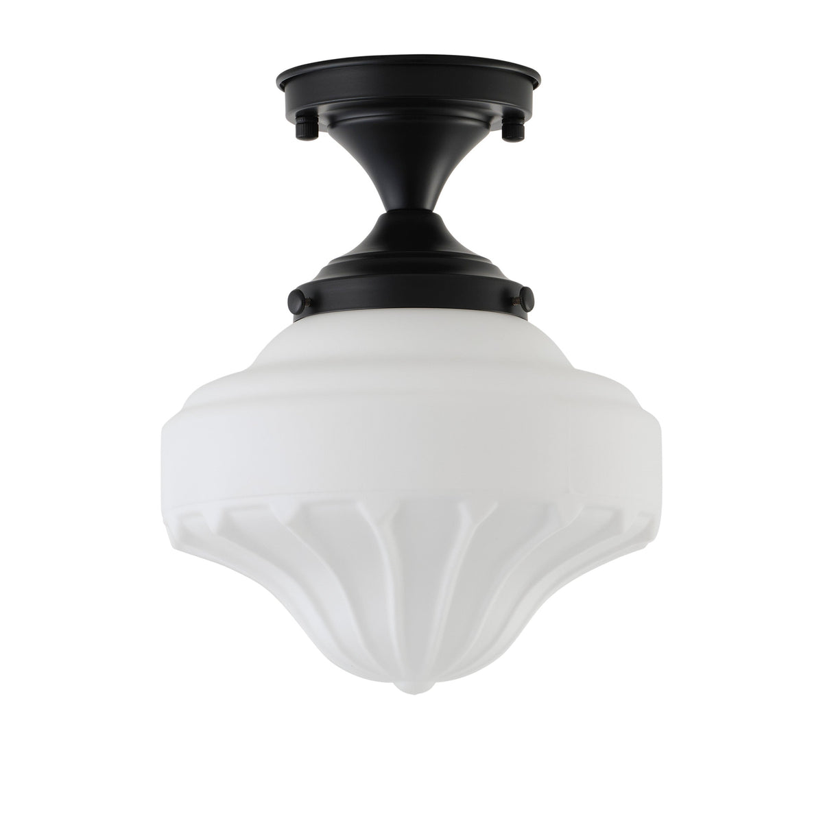 1-Light Vintage Schoolhouse Semi Flush Mount Ceiling Light