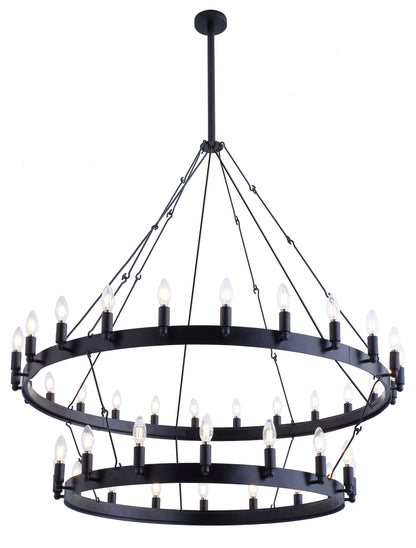 40-Lights Candle Wheel Chandelier