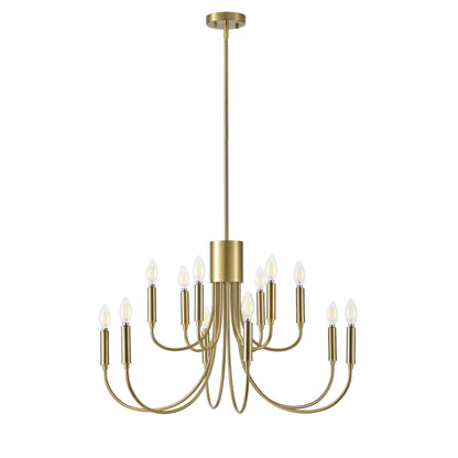 12-Lights Candle Lamp Head Creative Chandelier