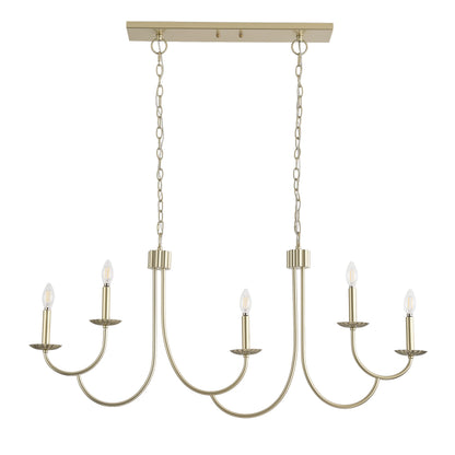 5-Lights Mid-Century Style Candle Head Chandelier