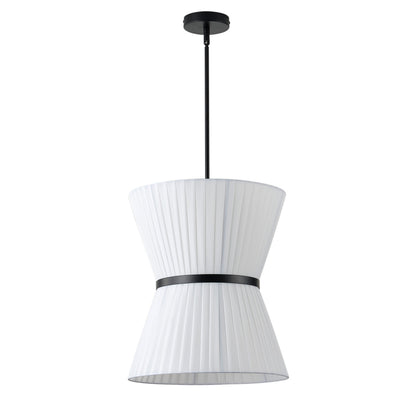 6-Light Creative Design White Pleated Shade Pendant Lighting