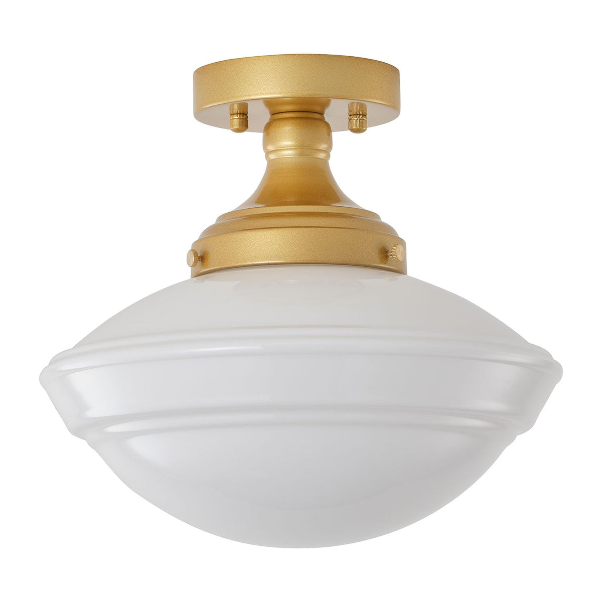 1-Light Farmhouse Semi Flush Mount Ceiling Light