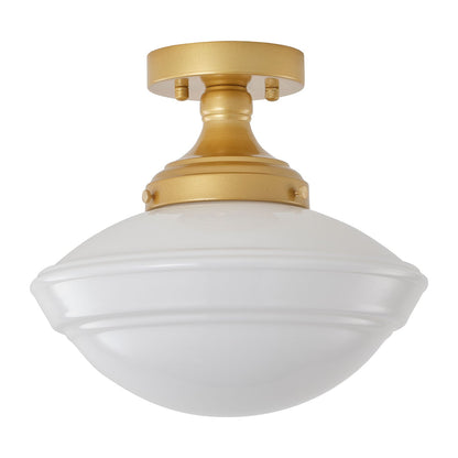1-Light Farmhouse Semi Flush Mount Ceiling Light