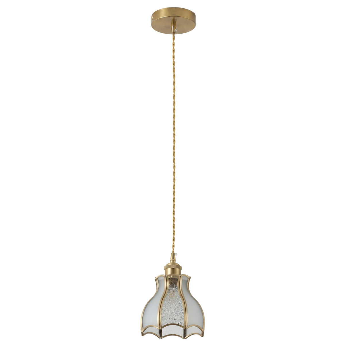 1 Light Petal Glass Pendant Light For Dining Room