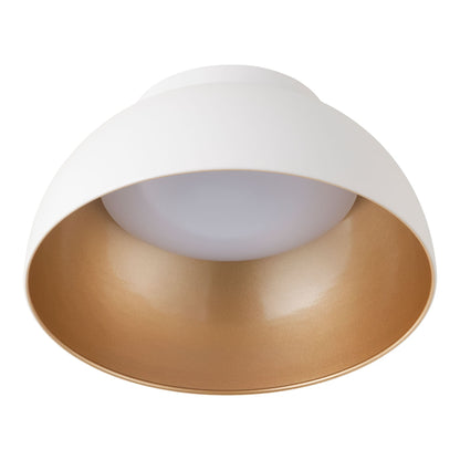 1 Light White Gold LED Flush Mount Ceiling Light