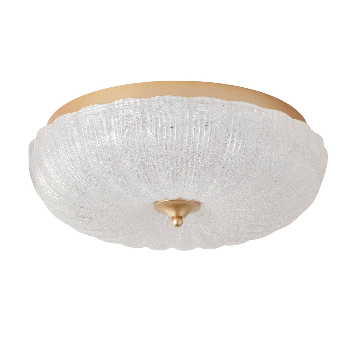 1 Light Gold LED Flush Mount Ceiling Light 5CCT