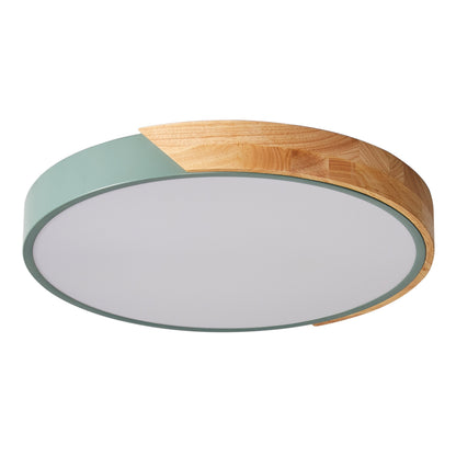 1-Light Round Acrylic LED Flush Mount Lighting