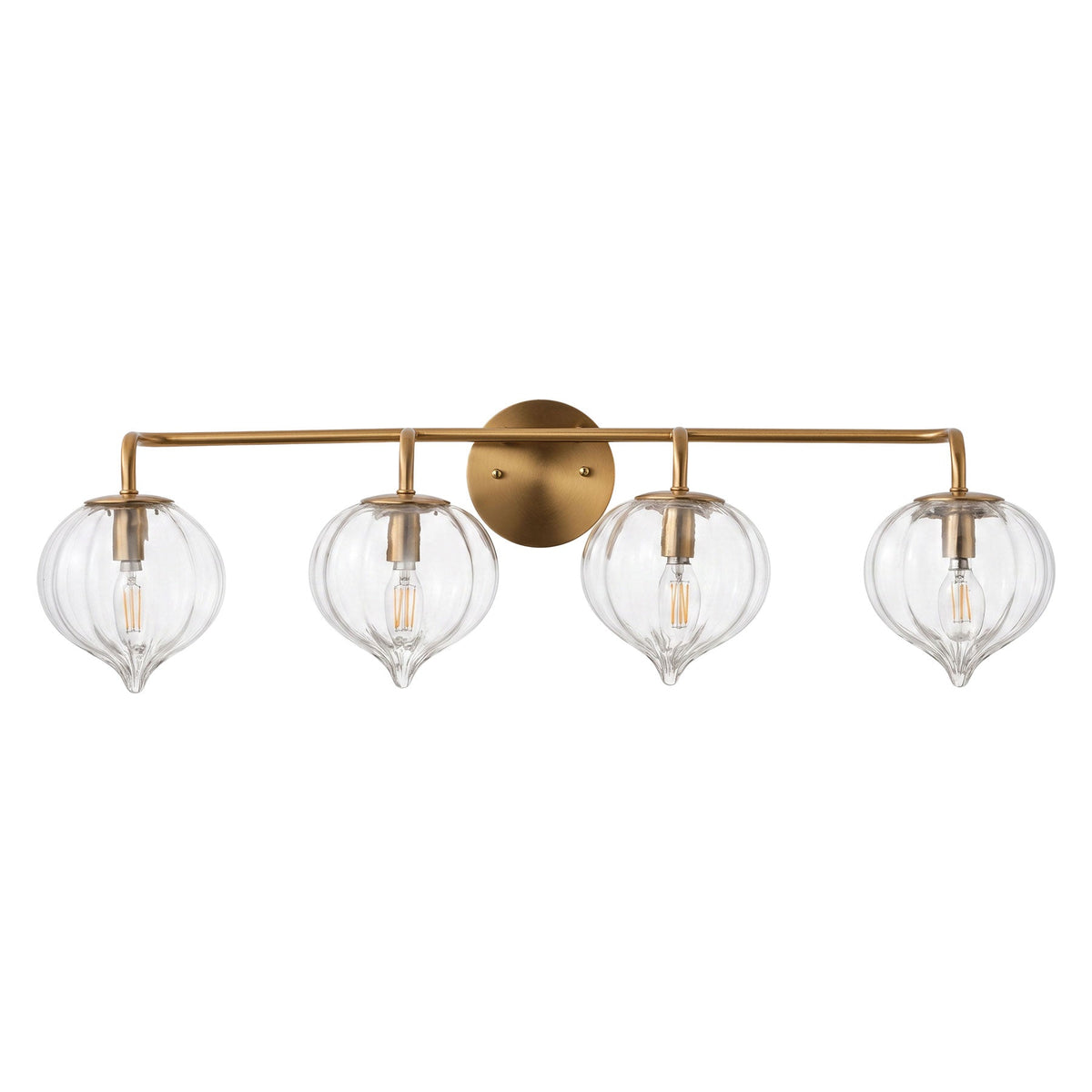 3-light & 4-light Pumpkin Glass Vanity Light
