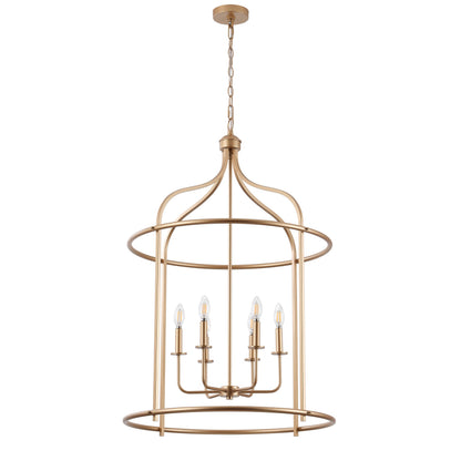 6-Light Modern Island Gold Linear Dimmable Chandeliers
