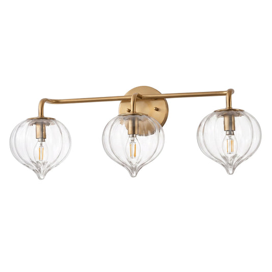 3-light & 4-light Pumpkin Glass Vanity Light