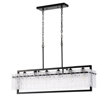 6-Light Clear Glass Pieces Design for Kitchen Island