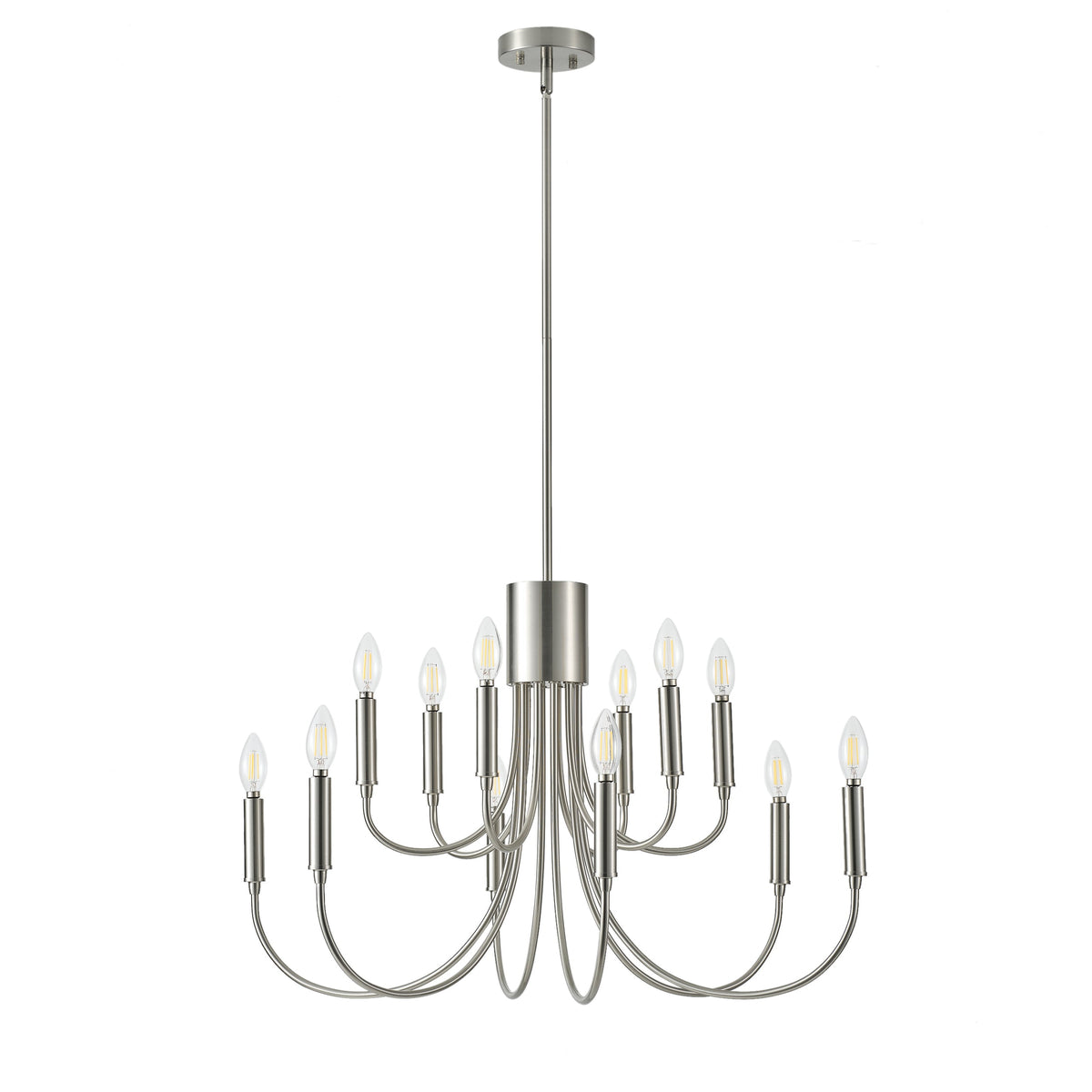 12-Lights Candle Lamp Head Creative Chandelier
