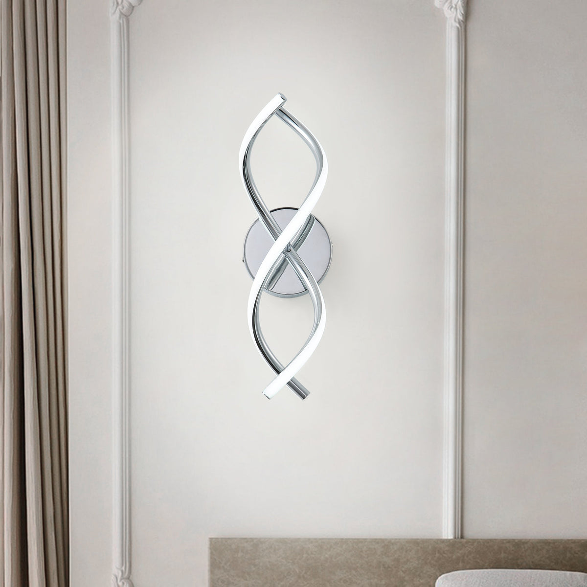 2-Light Elegant Spiral Design LED Vanity Lighting
