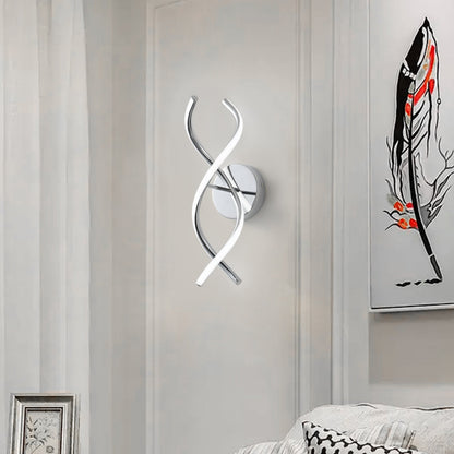 2-Light Elegant Spiral Design LED Vanity Lighting