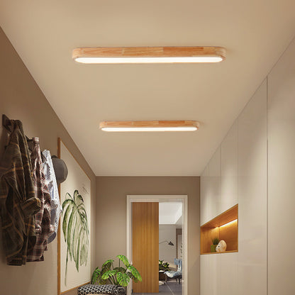 1-Light Scandinavian Ceiling Light Flush Mount Linear Long Bar