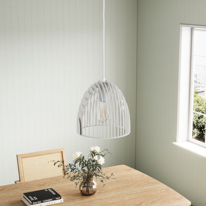 1-Light Round Metal Shade Openwork Design Pendant Lighting