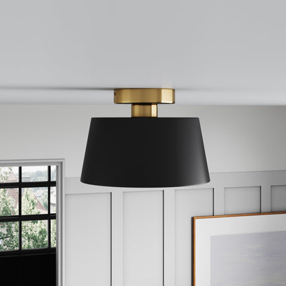1-Light Modern Simple Style Semi-Flush Mount Lighting
