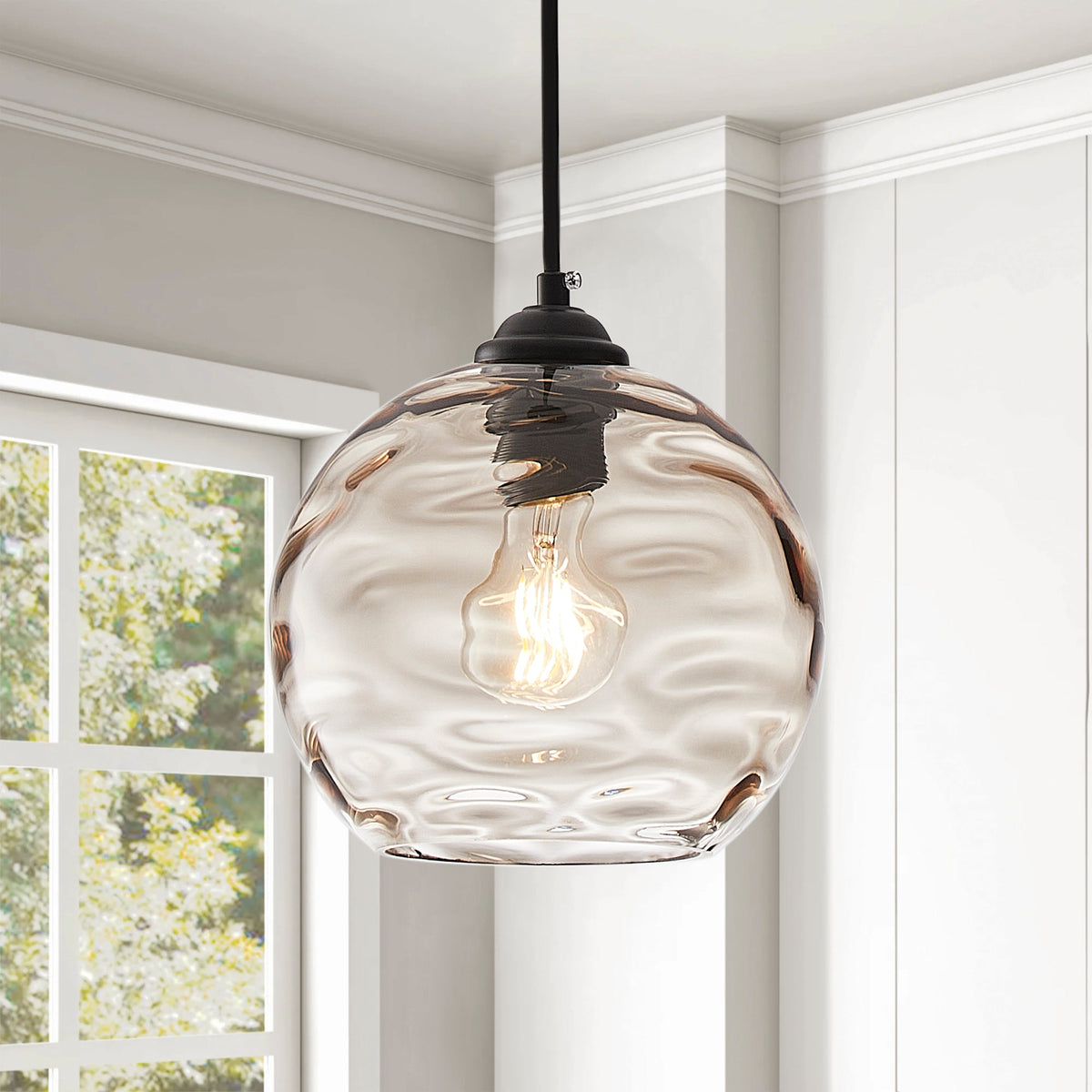1-Light Minimalist Ball Sphere Pendant Lighting