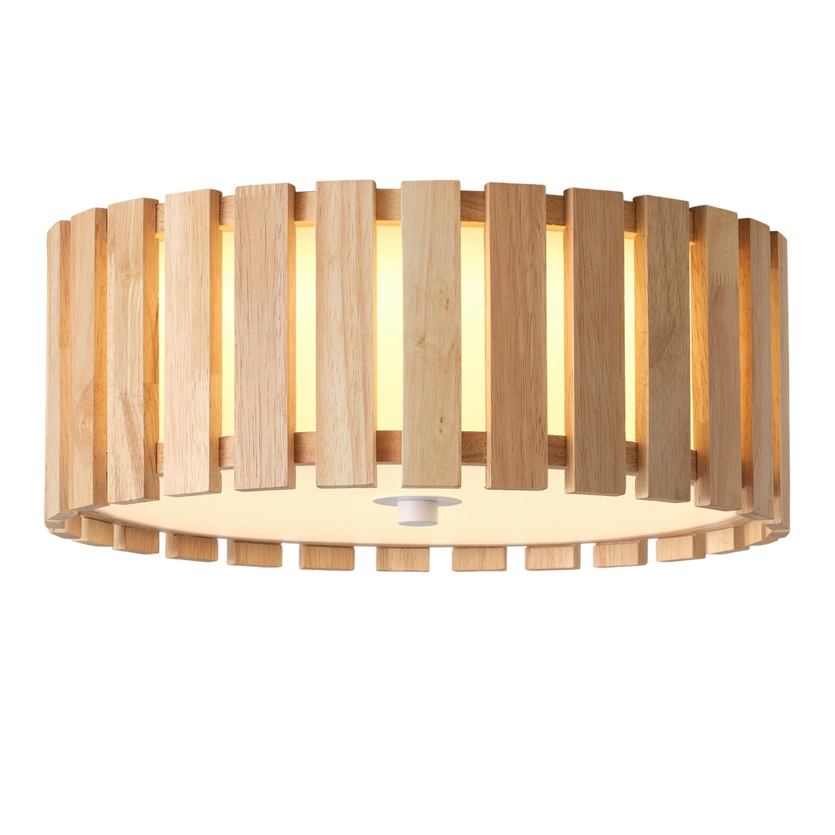 1-Light Modern Farmhouse Round LED Flush Mount Ceiling Light