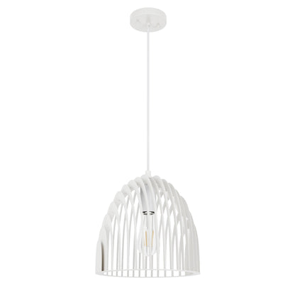 1-Light Round Metal Shade Openwork Design Pendant Lighting