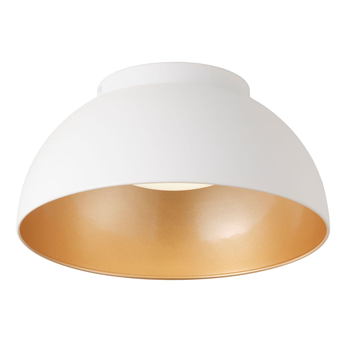 1 Light White Gold LED Flush Mount Ceiling Light