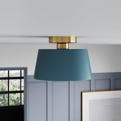1-Light Modern Simple Style Semi-Flush Mount Lighting