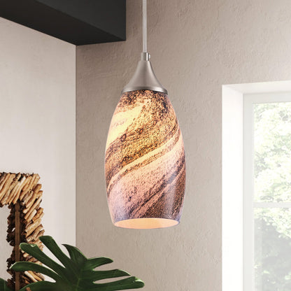 1-Light Hourglass Shape with Special Texture Pendant Lighting