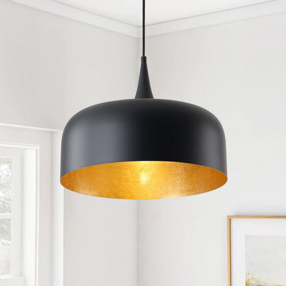1-Light Oversize Industrial Style Bowl Shade Pendant Lighting