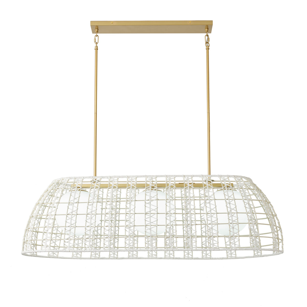 3 Light Boho Rattan Chandelier Kitchen Island Light