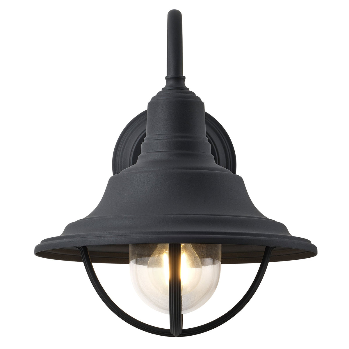 1-Light Industrial Outdoor Wall Light for Garage Entryway