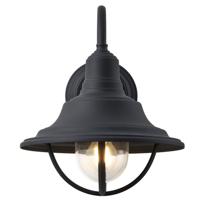 1-Light Industrial Outdoor Wall Light for Garage Entryway