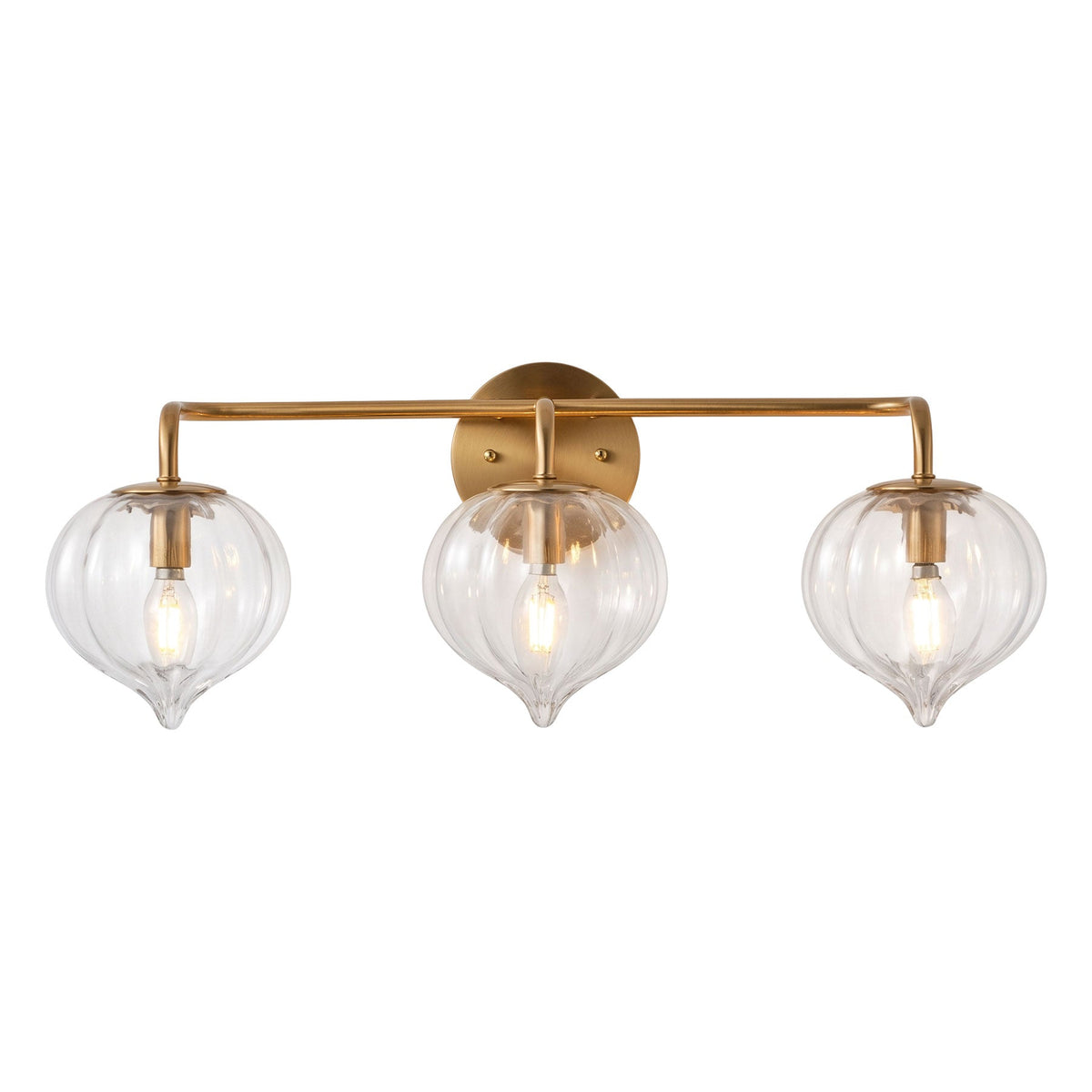 3-light & 4-light Pumpkin Glass Vanity Light