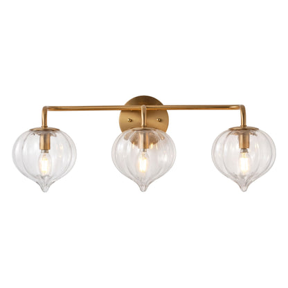 3-light & 4-light Pumpkin Glass Vanity Light